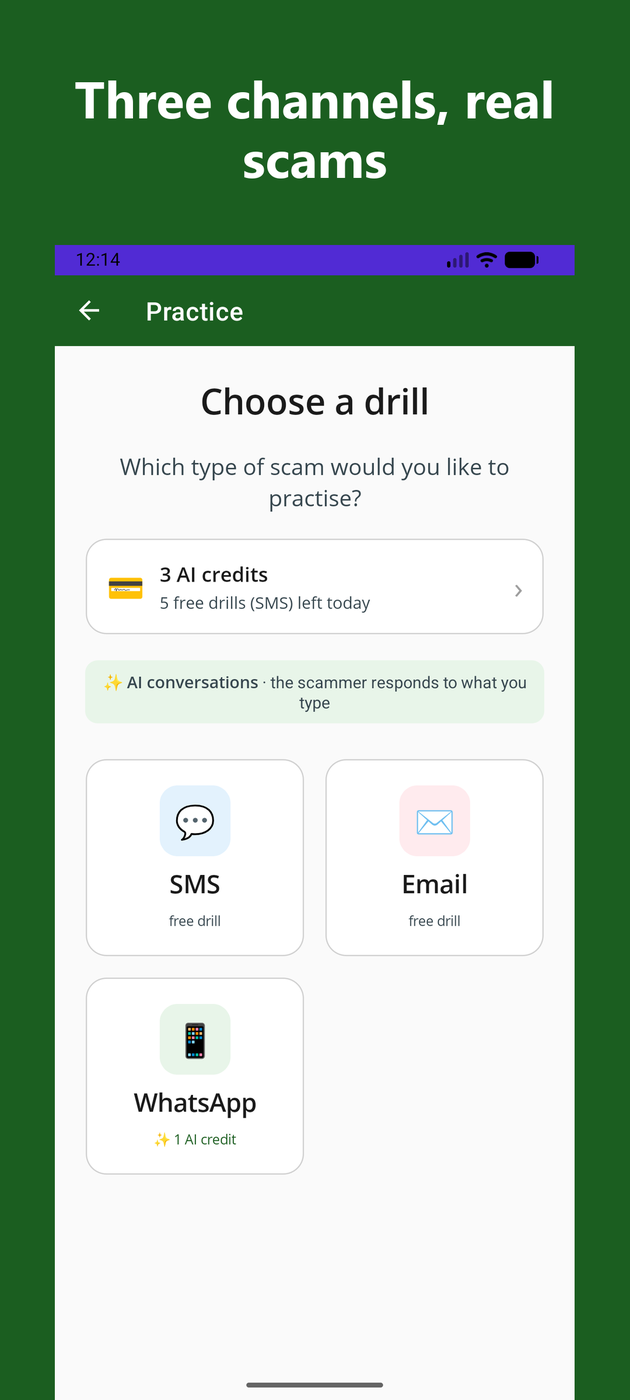Choosing between SMS, email and WhatsApp